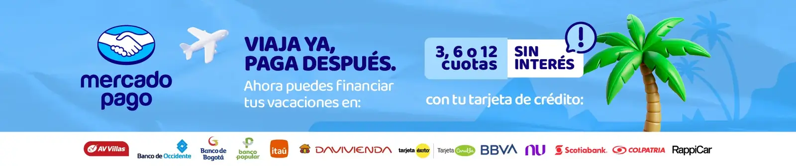 Paga tu plan a Coveñas a cuotas con Mercado Pago